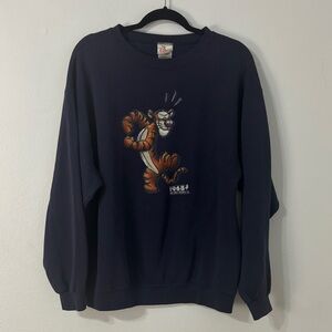 Vtg Disney Store Tigger Navy Crewneck Graphic Sweatshirt 90s Y2K Pooh Bear Men L